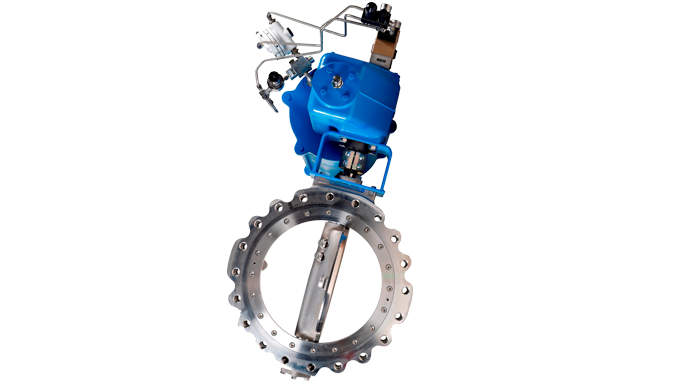Pneumatic hard sealing butterfly valve